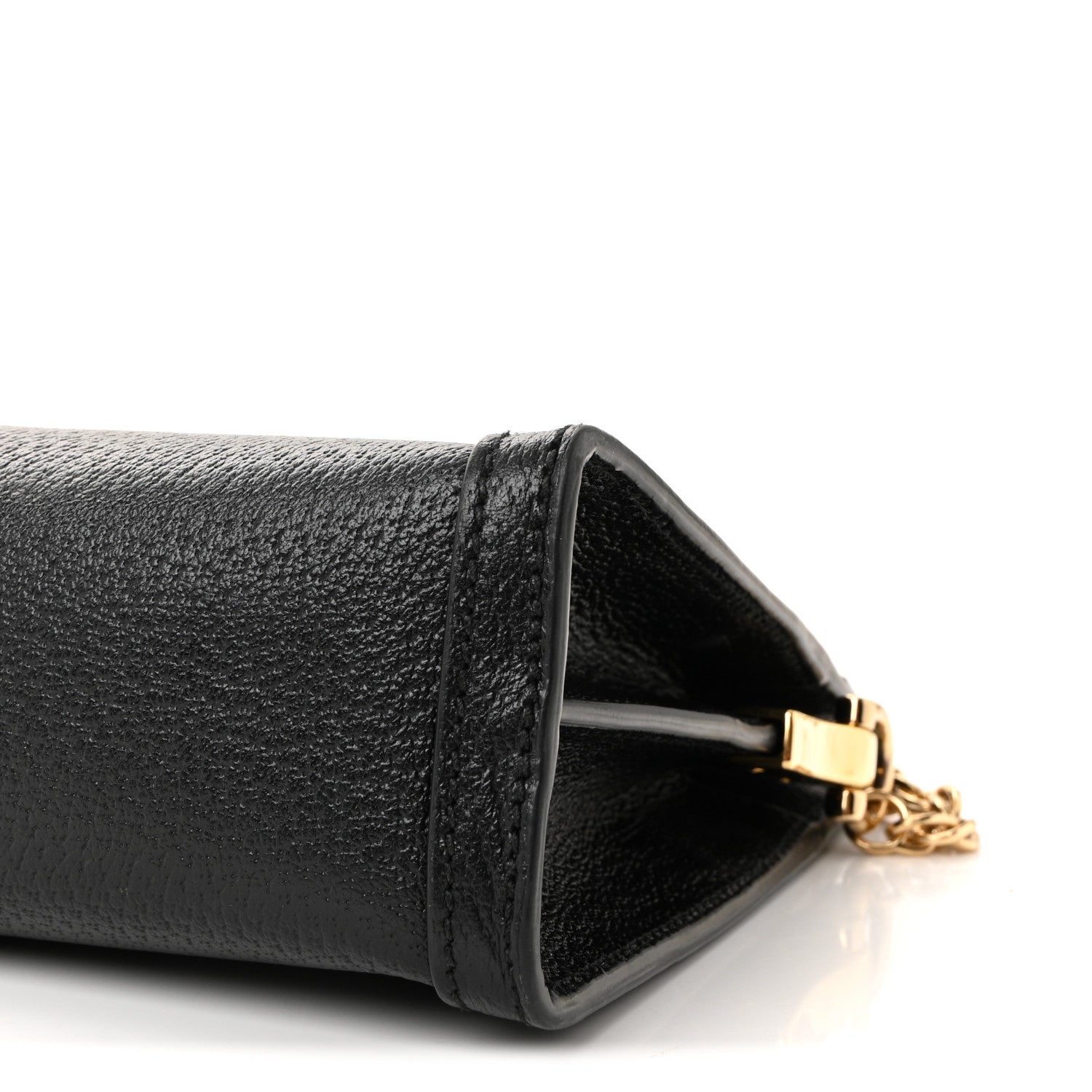 Gucci Calfskin GG Web Small Ophidia Chain Shoulder Bag Black