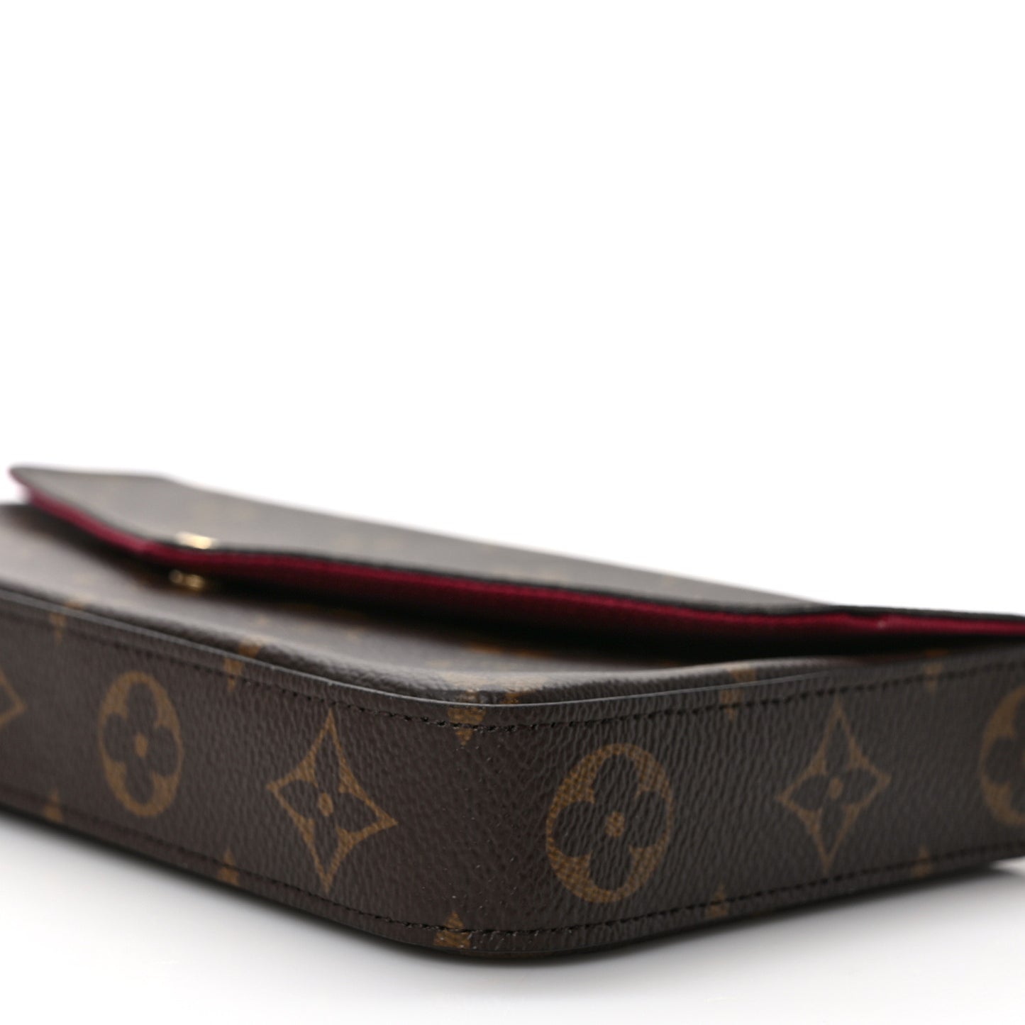 Monogram Pochette Felicie Chain Wallet Fuchsia