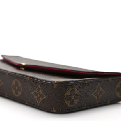 Louis Vuitton Monogram Pochette Felicie Chain Wallet Fuchsia 9 of 10