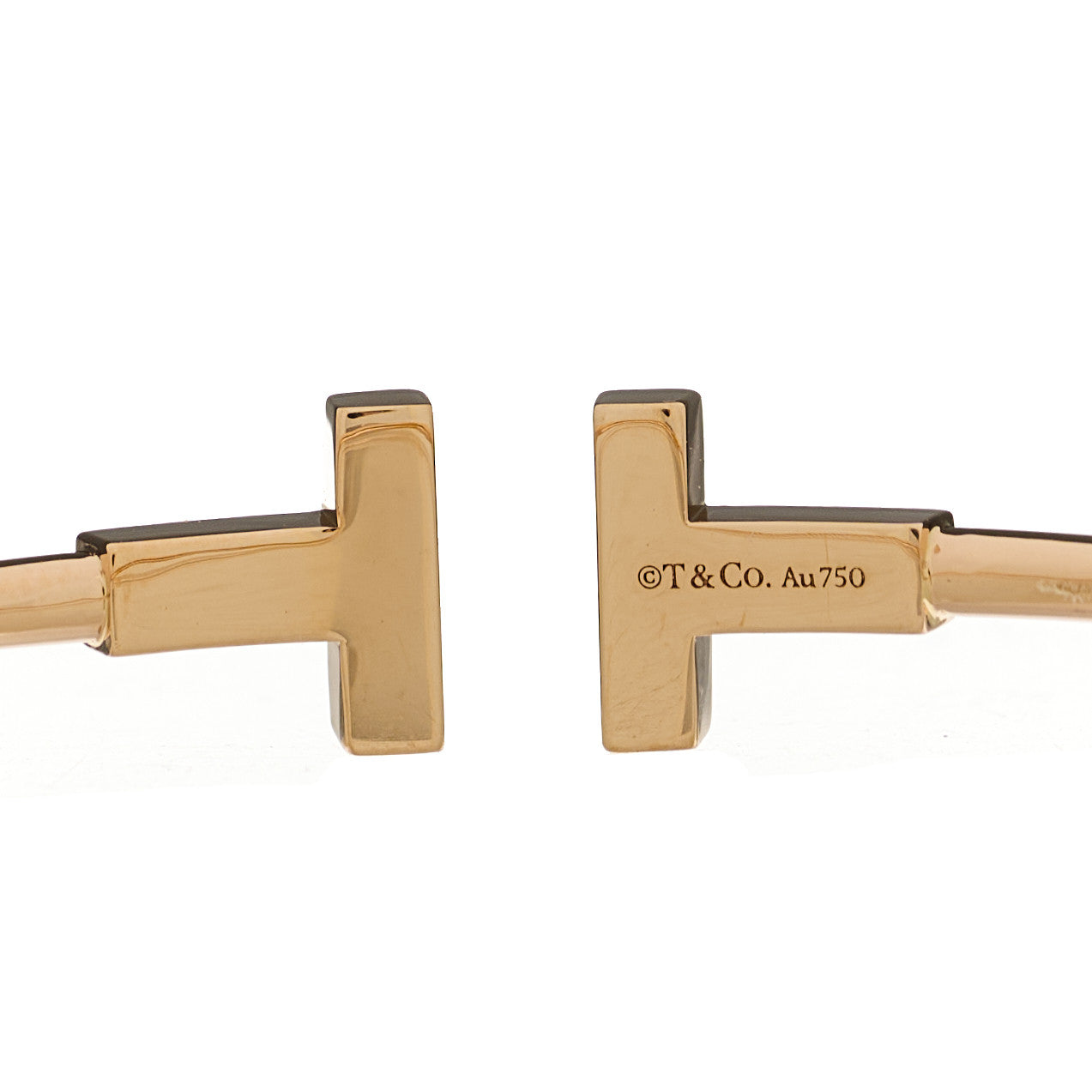 18K Rose Gold T Wire Bracelet