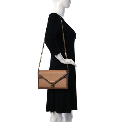 Burberry Calfskin Small TB Envelope Clutch Bag Malt Brown 2 of 9