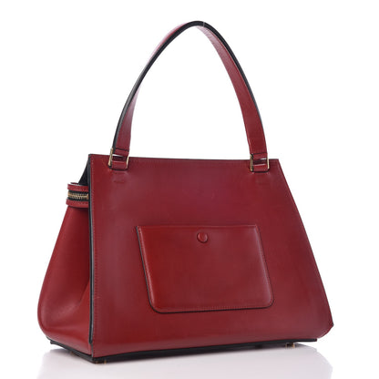 Celine Smooth Calfskin Large Edge Shoulder Bag Red 3 of 18