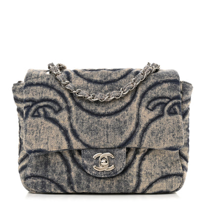 Chanel Denim Stitched Mini Square Flap Blue 1 of 11