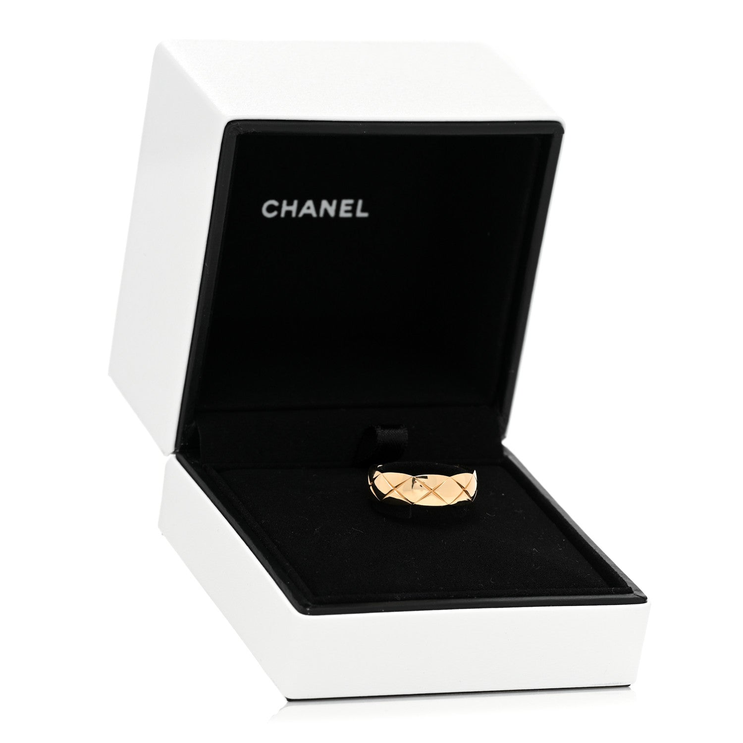 Chanel 18K Yellow Gold Small Coco Crush Ring 58 8.5 6 of 6