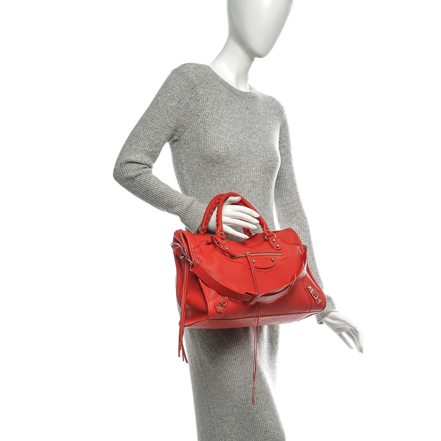 Vibrato Calfskin Classic Silver Hardware City Rouge Cerise