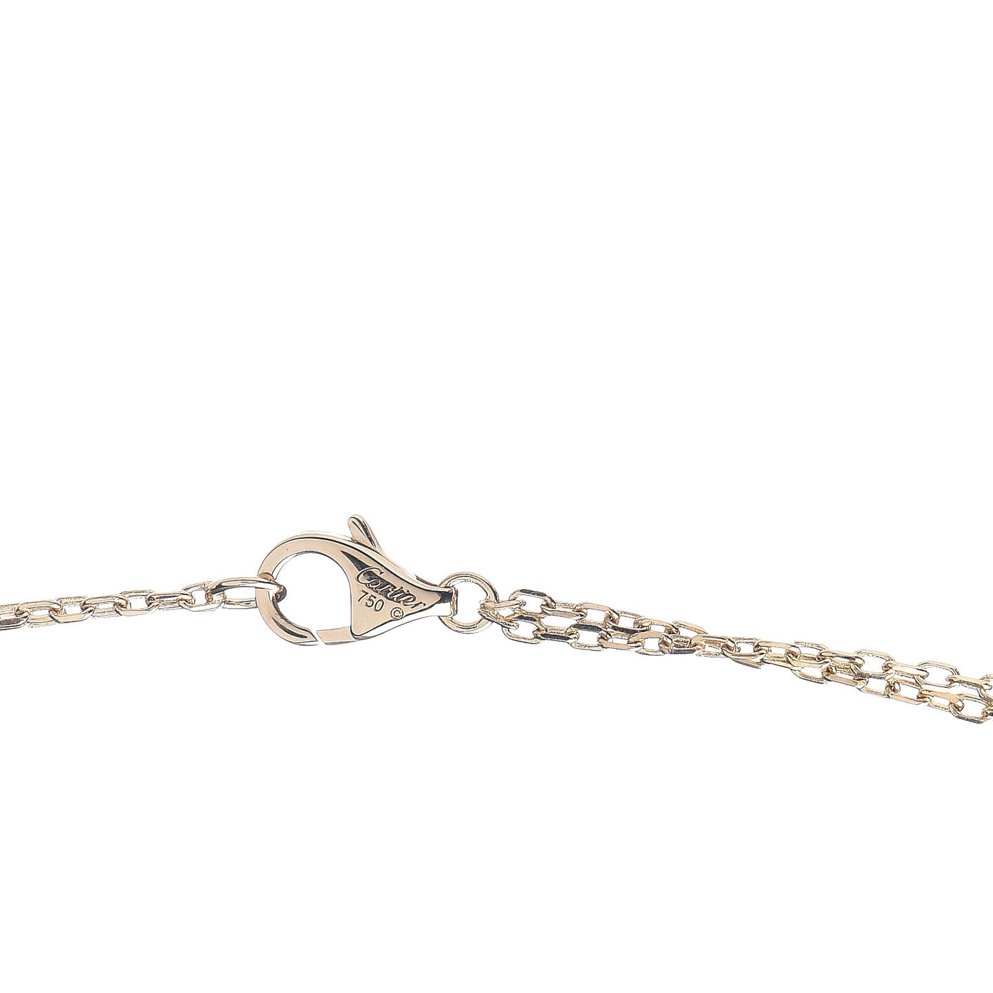 18K Yellow Gold 2 Diamond LOVE Necklace