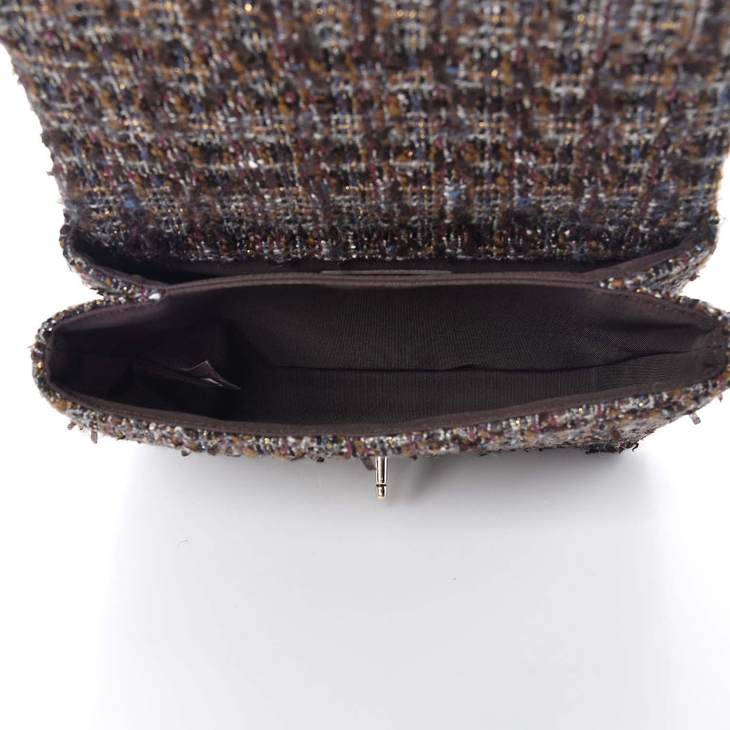 Chanel Tweed Wood Mini Coco Handle Flap Beige 6 of 14