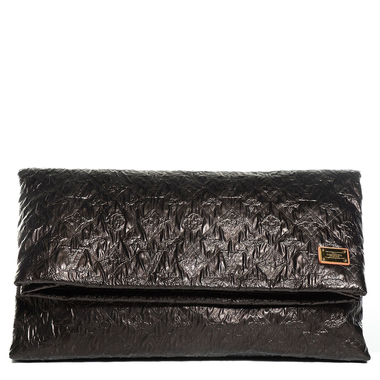 Jacquard Quilted Monogram Limelight Clutch PM Black