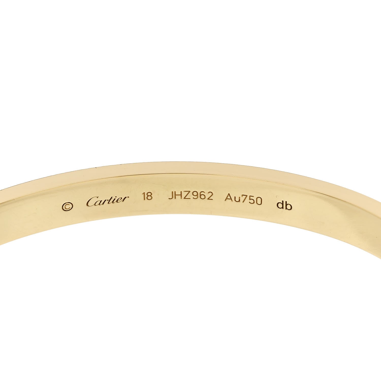 Cartier 18K Yellow Gold LOVE Bracelet 18 6 of 9