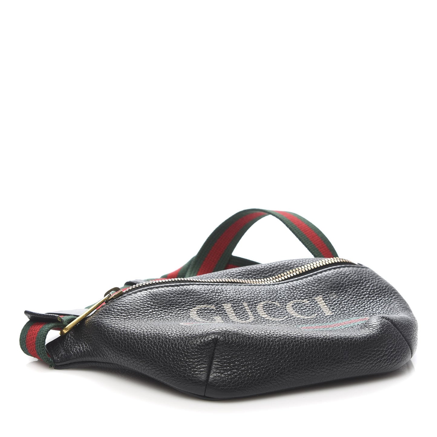 Grained Calfskin Small Logo Belt Bag Black