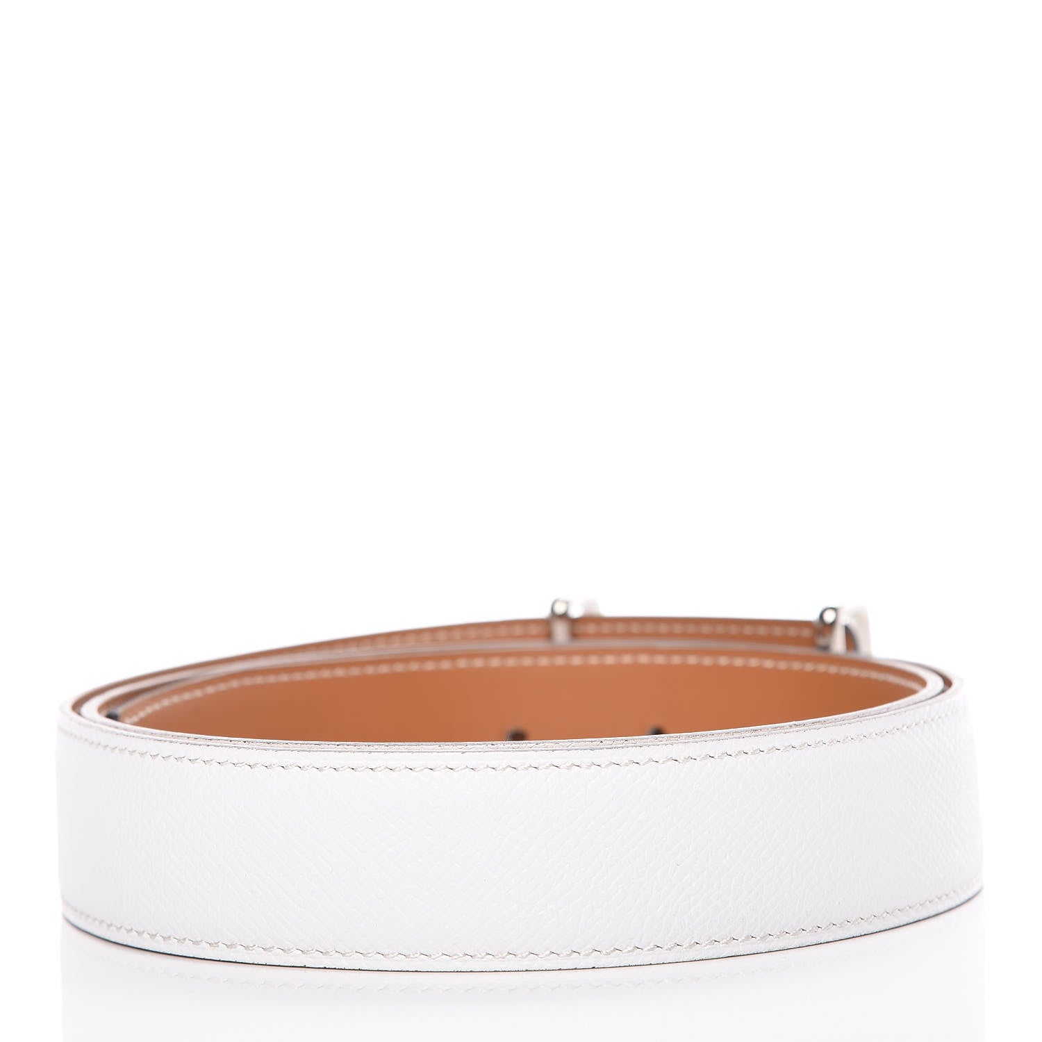 Hermes Epsom Box 32mm Idem Belt 90 White Gold 3 of 8