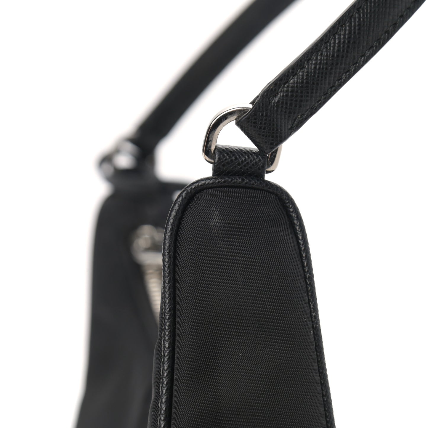 Tessuto Nylon Saffiano Mini Re-Edition 2005 Bag Black
