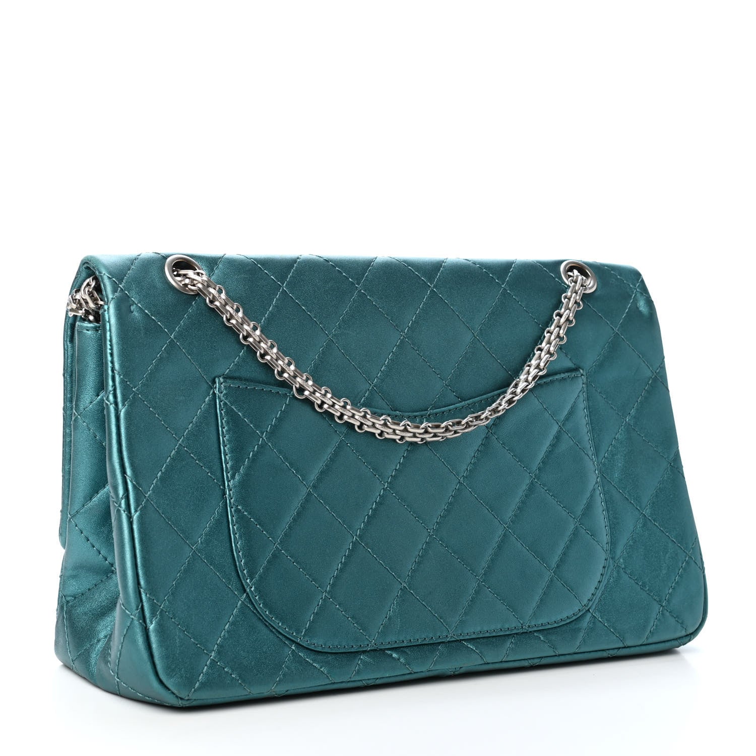 Chanel Metallic Calfskin Quilted 2.55 Reissue 227 Flap Turquoise 2 of 4