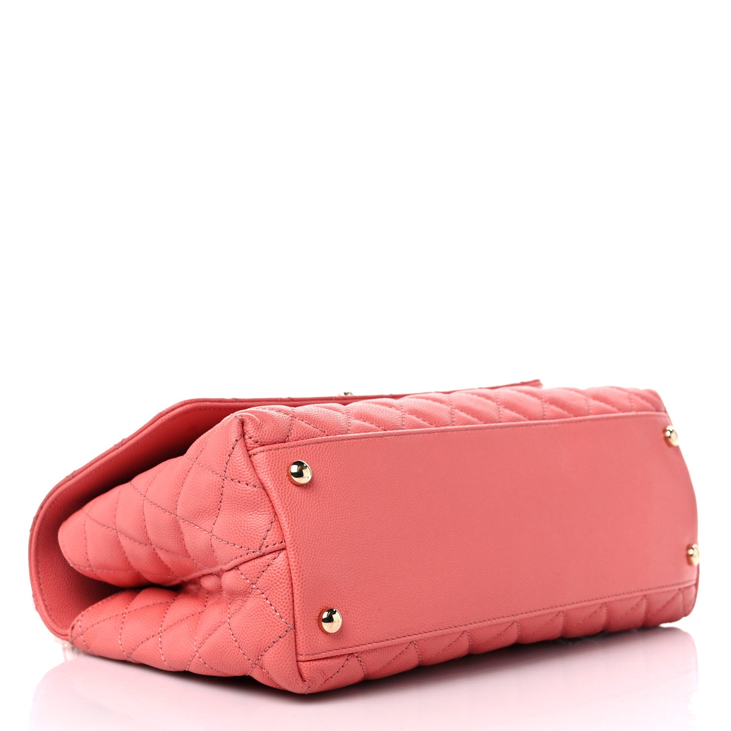 Caviar Quilted Small Coco Handle Flap Pink