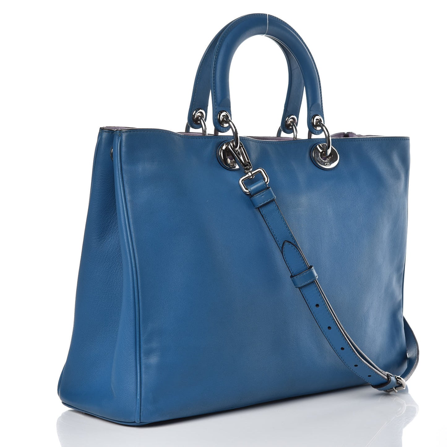 Smooth Calfskin Large Diorissimo Tote Blue