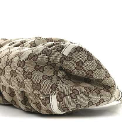 Gucci Monogram Medium D Gold Ring Hobo White 10 of 11