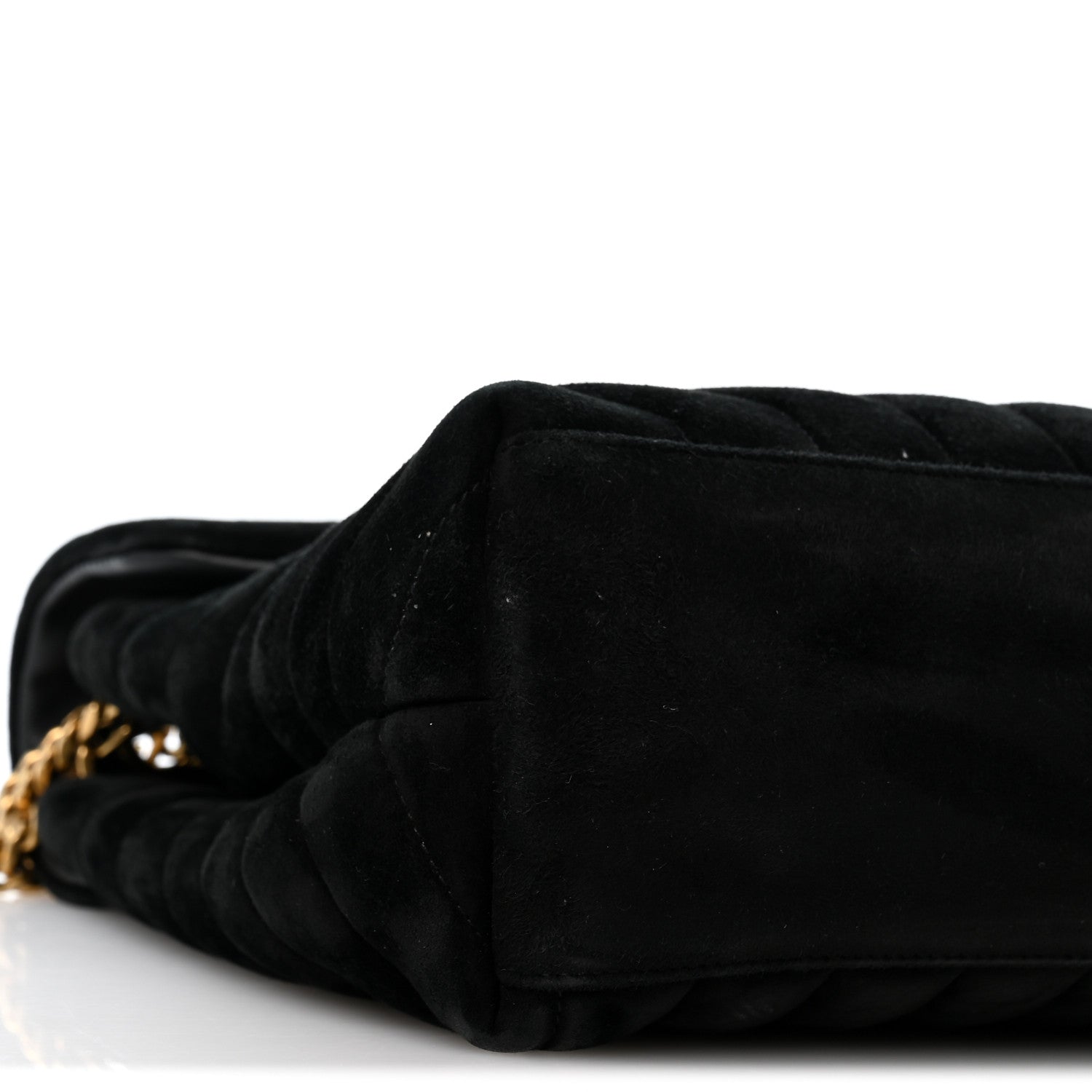 Saint Laurent Suede Y Quilted Monogram Medium Loulou Chain Satchel Black 9 of 13