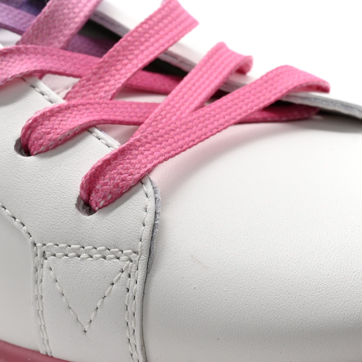 Louis Vuitton Calfskin Luxembourg Samothrace Mens Sneakers 9 White Pink Blue 10 of 11