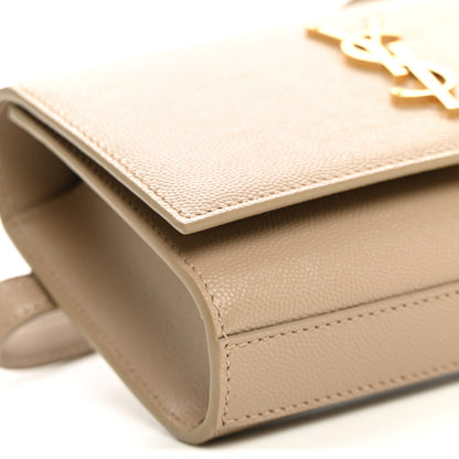 Saint Laurent Grain De Poudre Monogram Kate Belt Bag Dark Beige 7 of 8