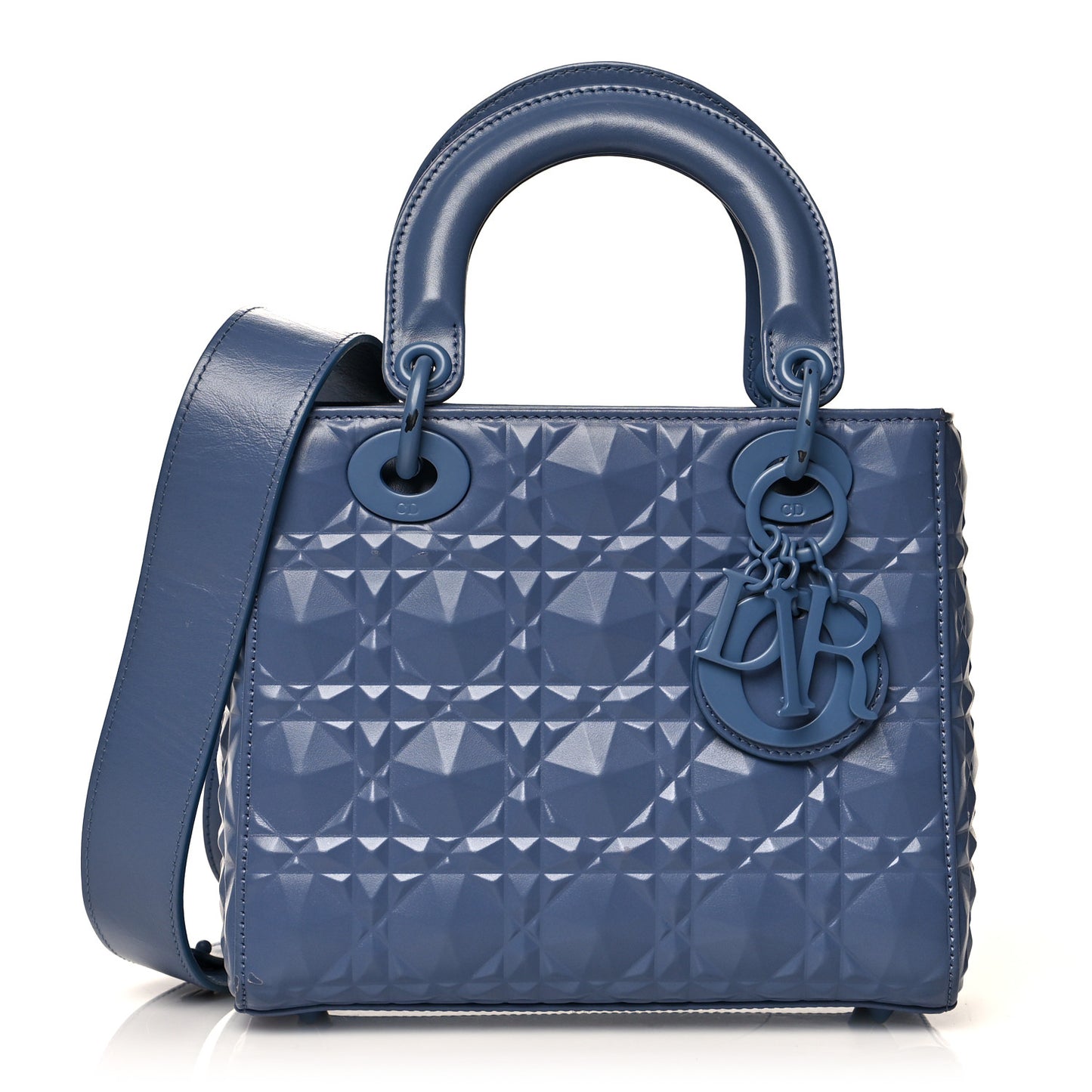 Calfskin Cannage Diamond Small My ABCDior Blue