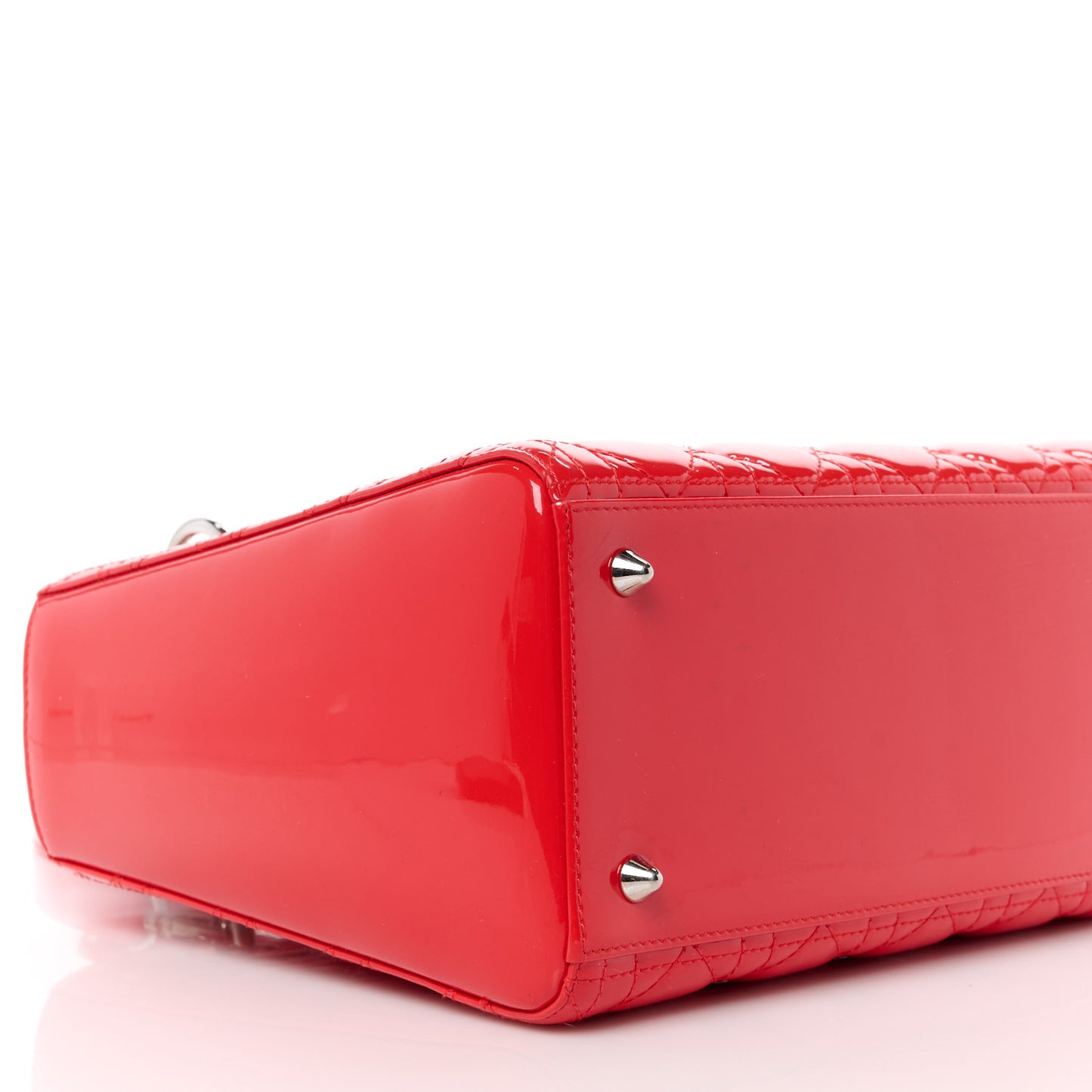 Patent Cannage Medium Lady Dior Red