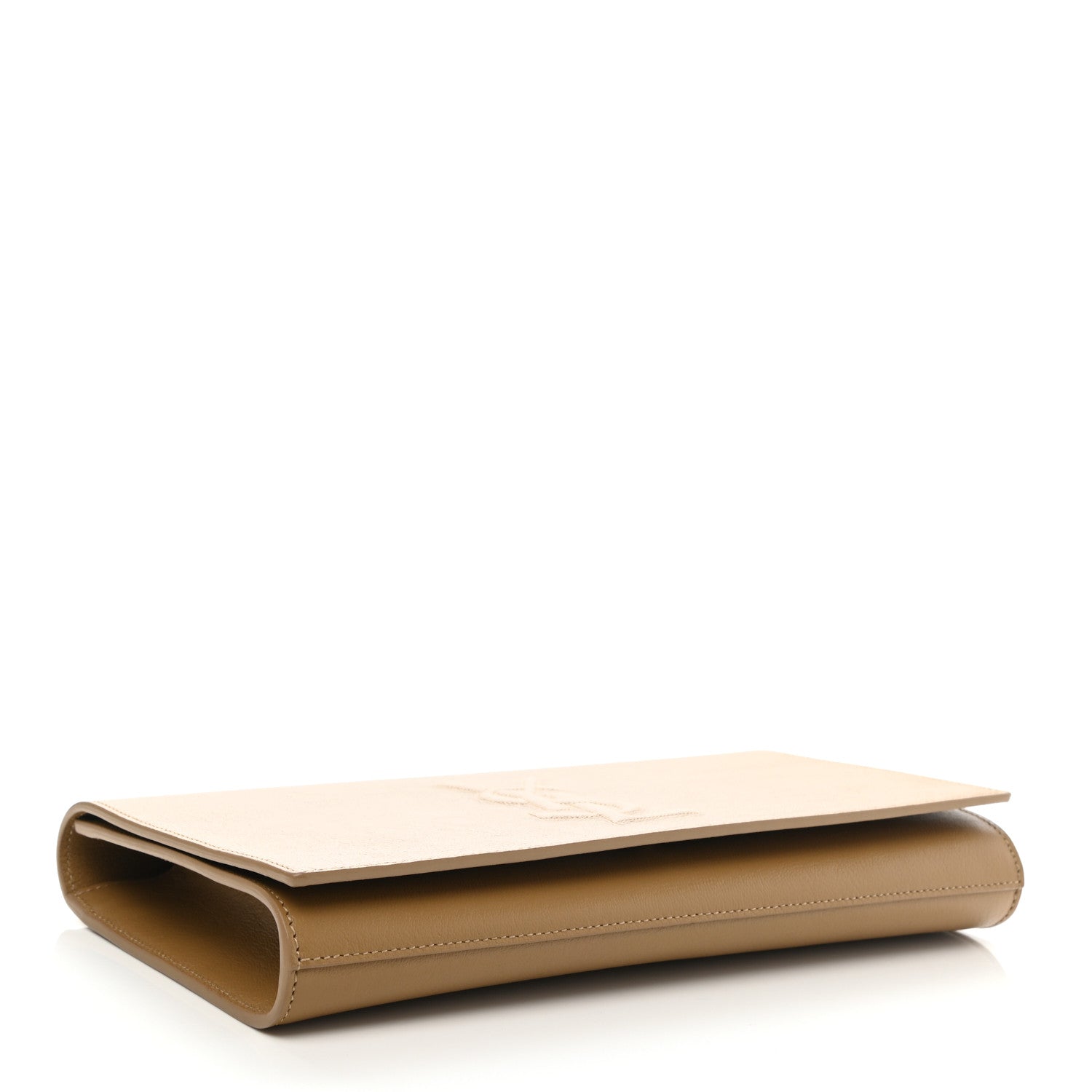 Saint Laurent Calfskin Monogram Large Belle De Jour Clutch Beige 5 of 8