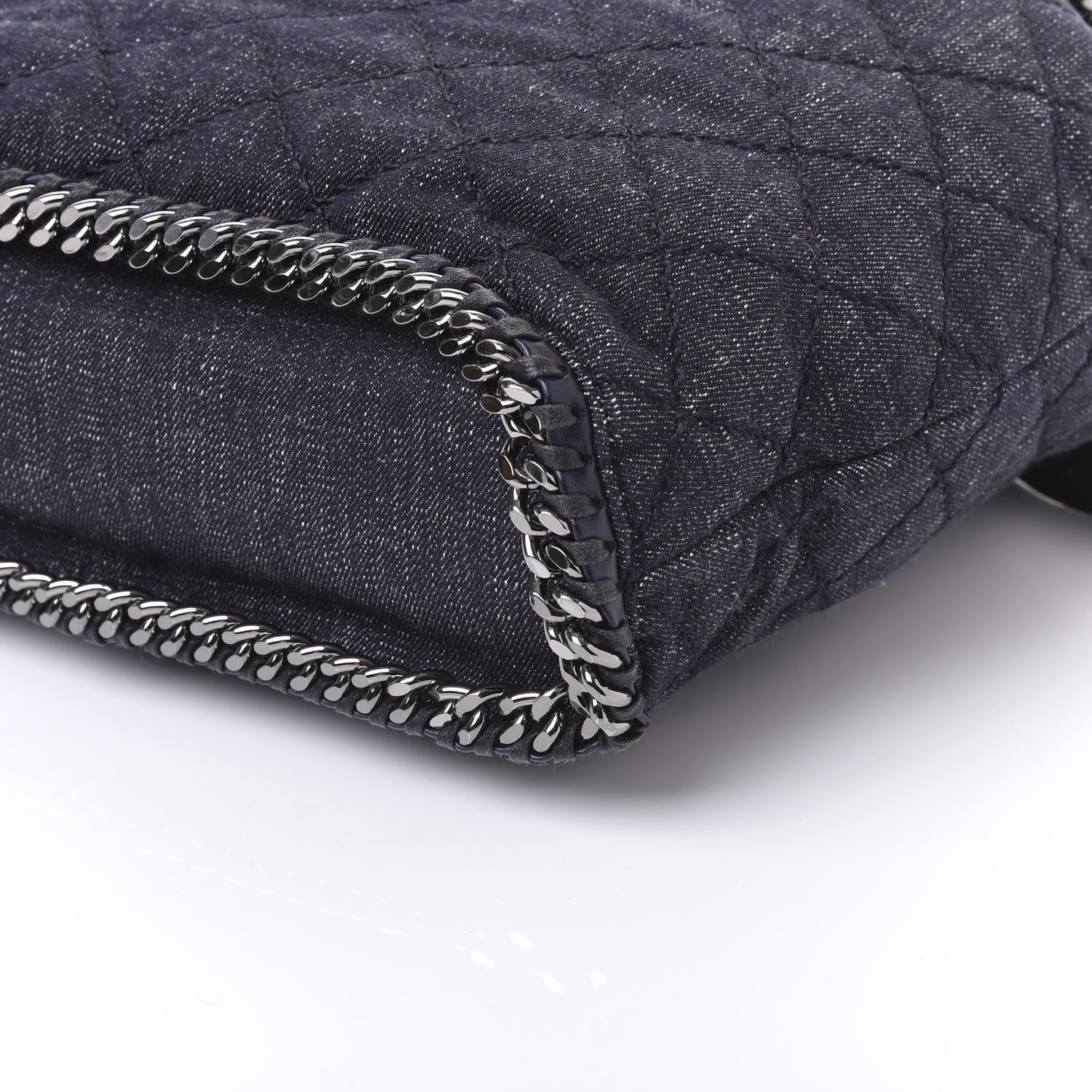 Stella McCartney Denim Quilted Falabella Backpack Blue 8 of 9