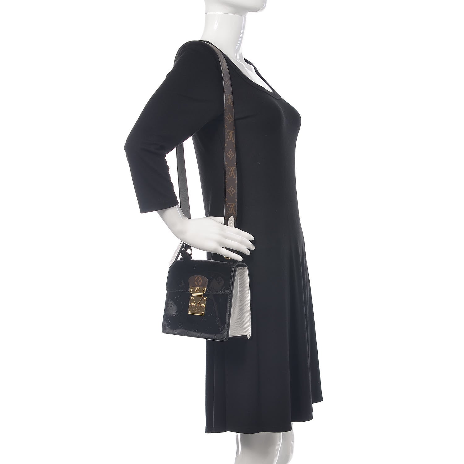 Louis Vuitton Vernis Epi Monogram Spring Street Black 2 of 9