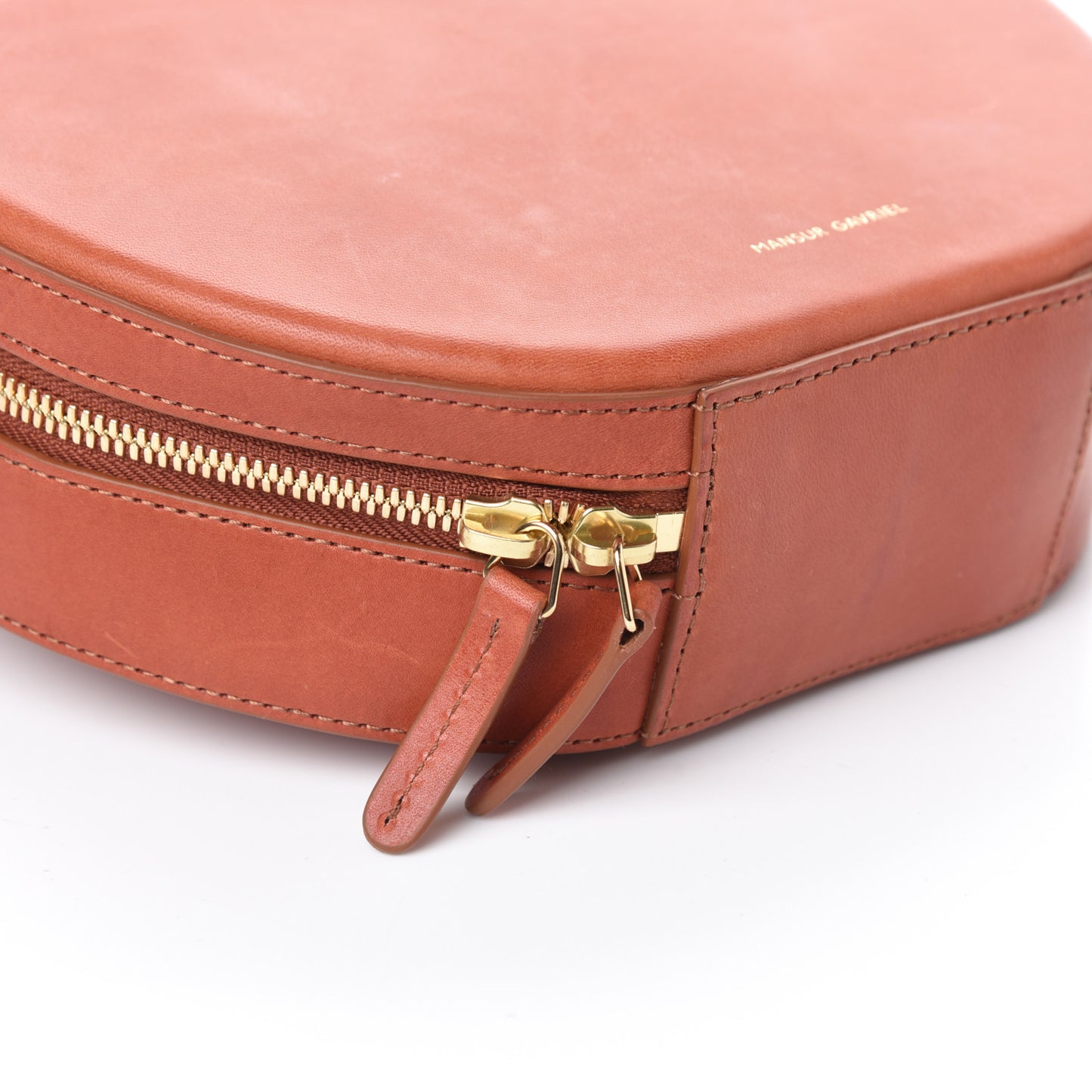 Calfskin Circle Bag Brandy