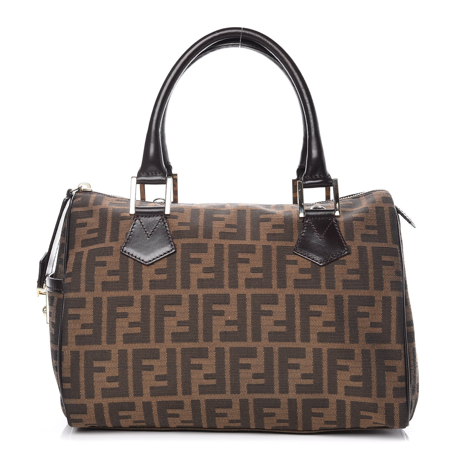 Fendi Zucca Cuoio Lucido Medium Chef Boston Tobacco Moro 1 of 11