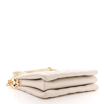 Louis Vuitton Lambskin Embossed Monogram Coussin PM Beige Cream 4 of 11