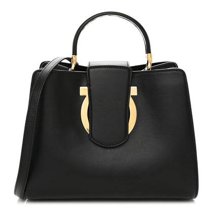 Salvatore Ferragamo Calfskin Thea Top Handle Bag Black 1 of 11