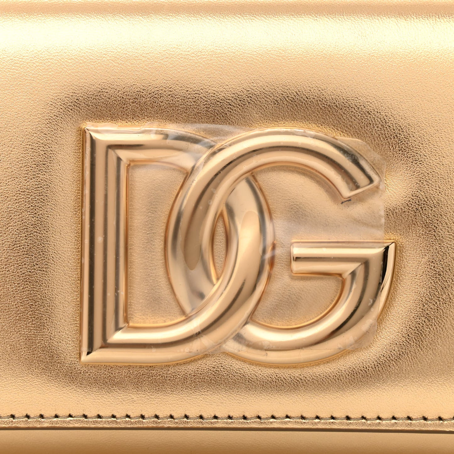 Metallic Lambskin DG 3.5 Clutch Gold