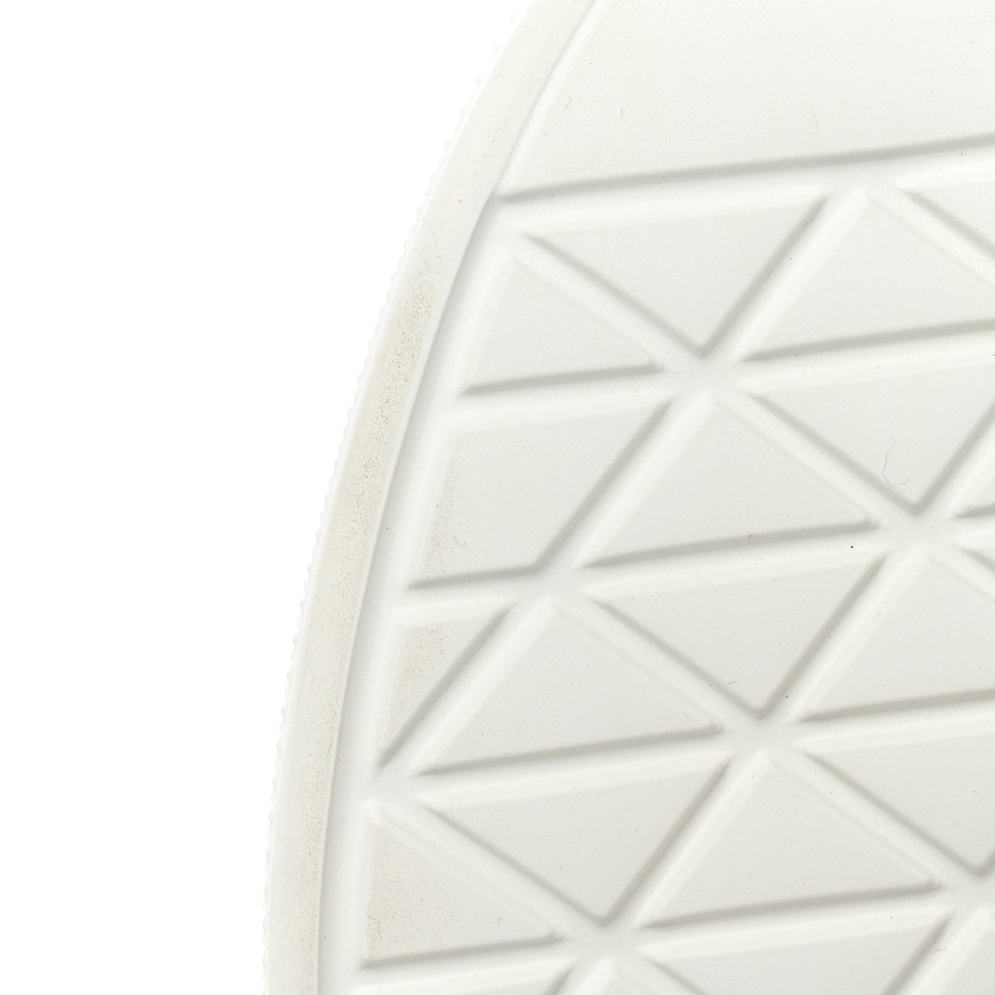 Re-Nylon Spazzolato Rubber Triangle Logo Macro Quilted Mens 35mm Platform Sneakers 6 White