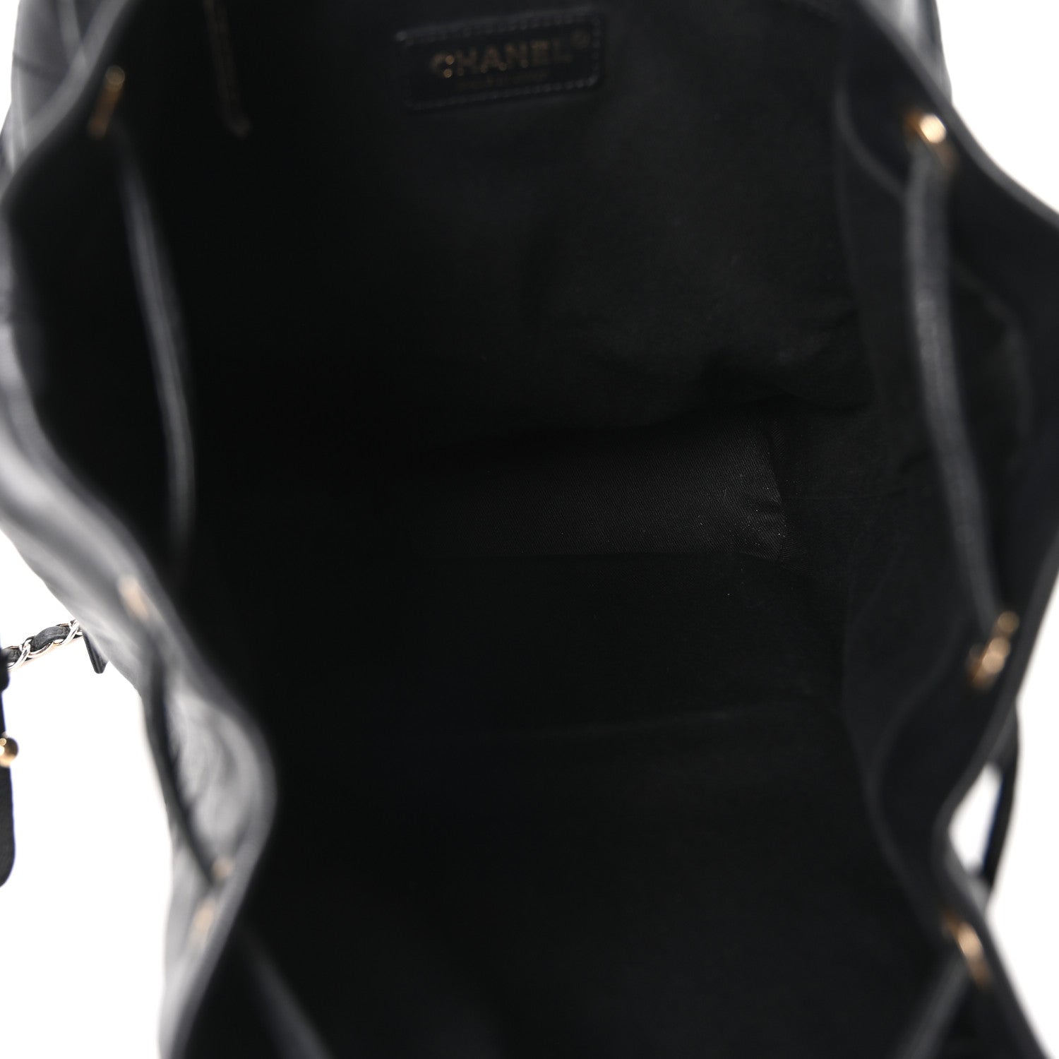 Chanel Sheepskin Caviar Quilted Daily Round Backpack Black 5 of 10