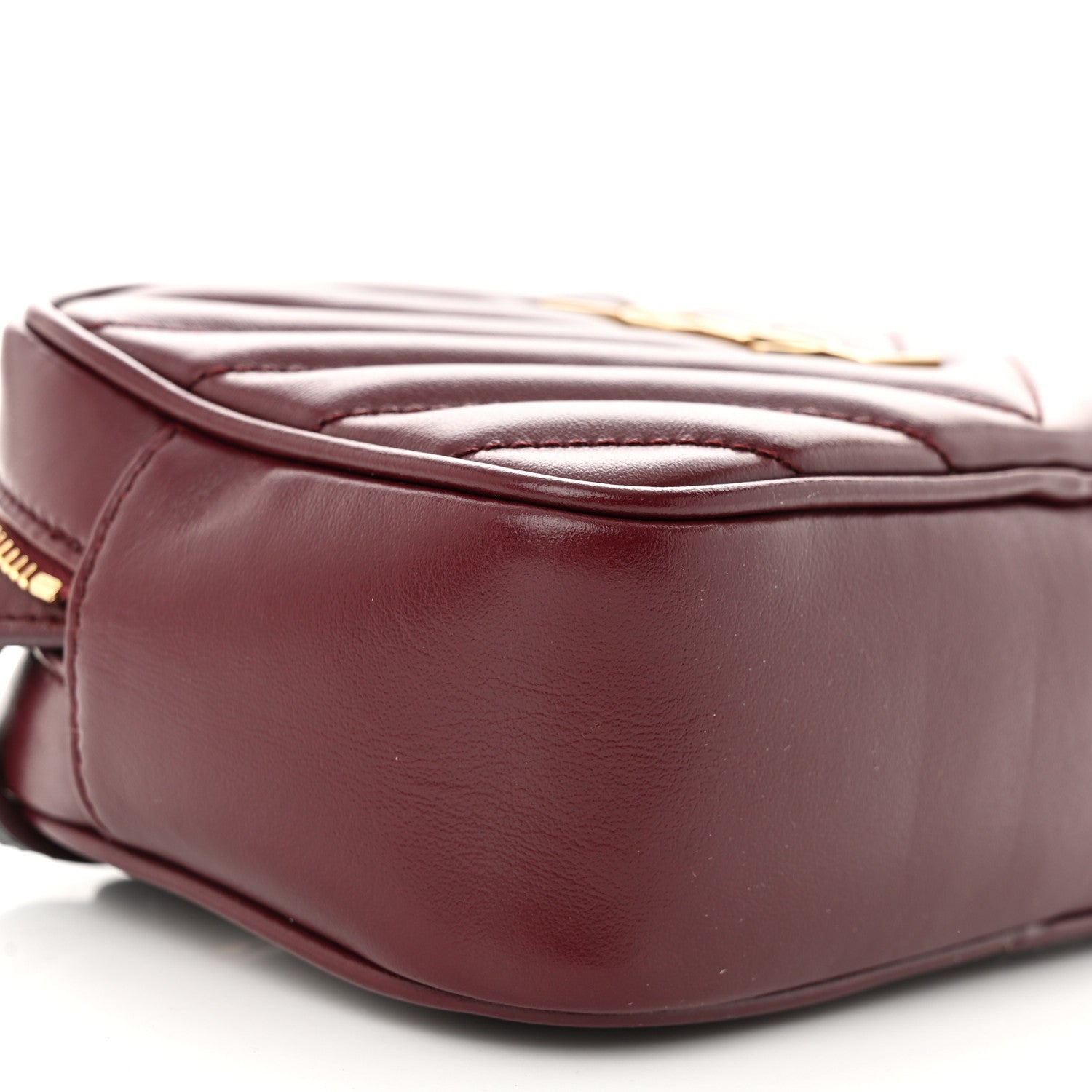 Saint Laurent Calfskin Matelasse Monogram Lou Belt Bag Legion Red 9 of 10