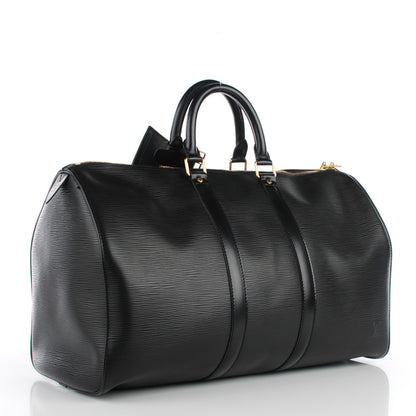 Louis Vuitton Epi Keepall 45 Black 3 of 7