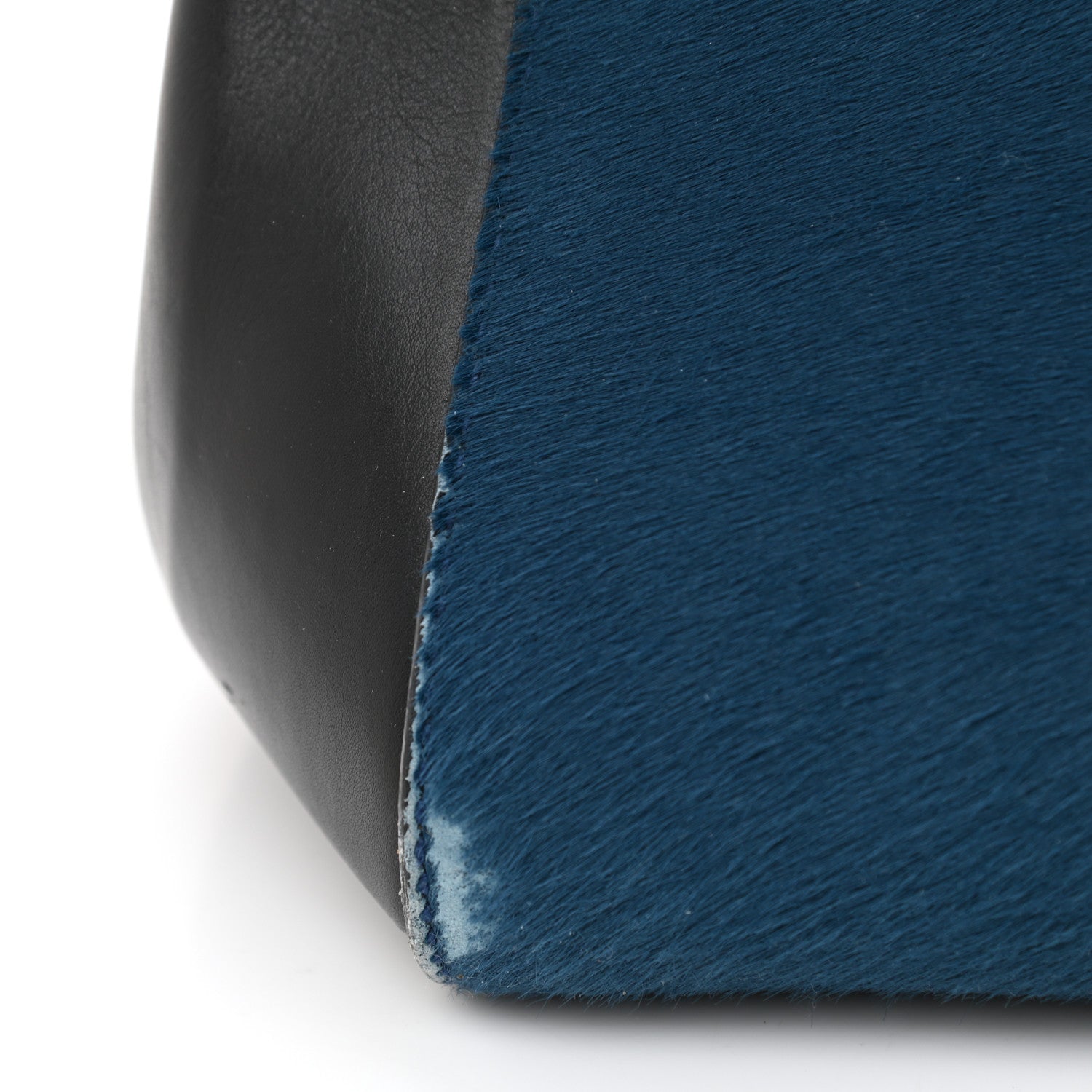 Celine Pony Hair Large Edge Shoulder Bag Ocean Blue 13 of 14