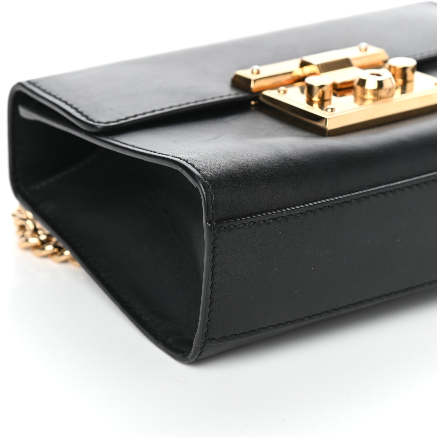 Gucci Calfskin Small Padlock Shoulder Bag Black 7 of 8