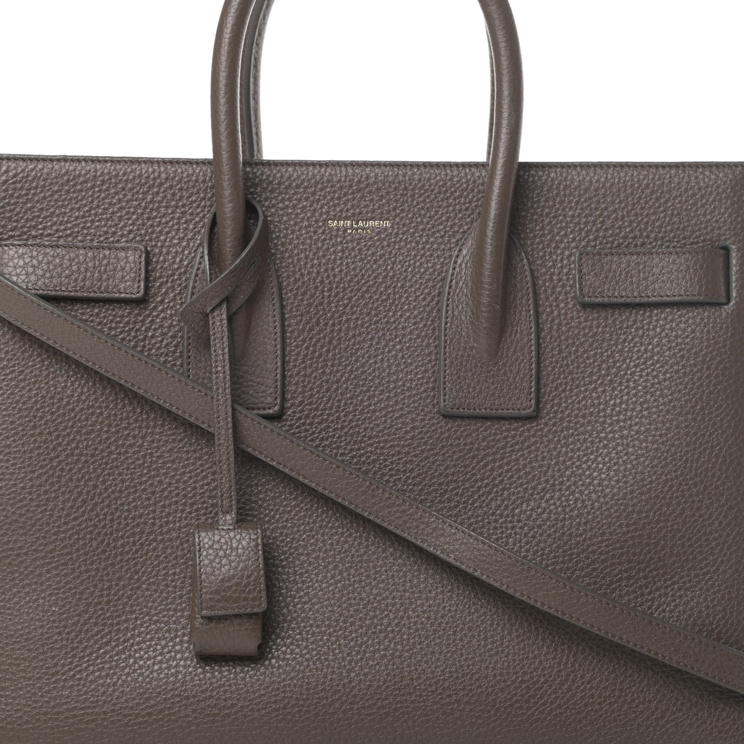 Saint Laurent Grained Calfskin Small Sac De Jour Earth 8 of 18