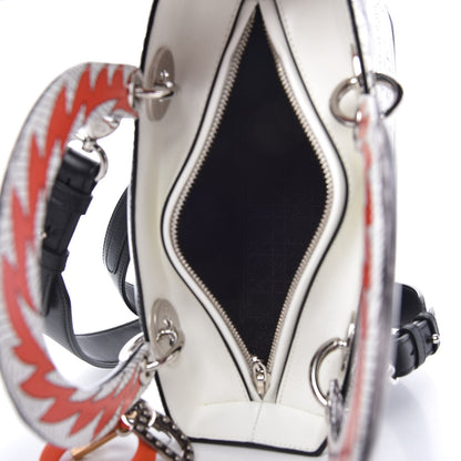 Christian Dior Calfskin Quilted Jack Pierson Art Lady Dior White Black Multicolor 5 of 9