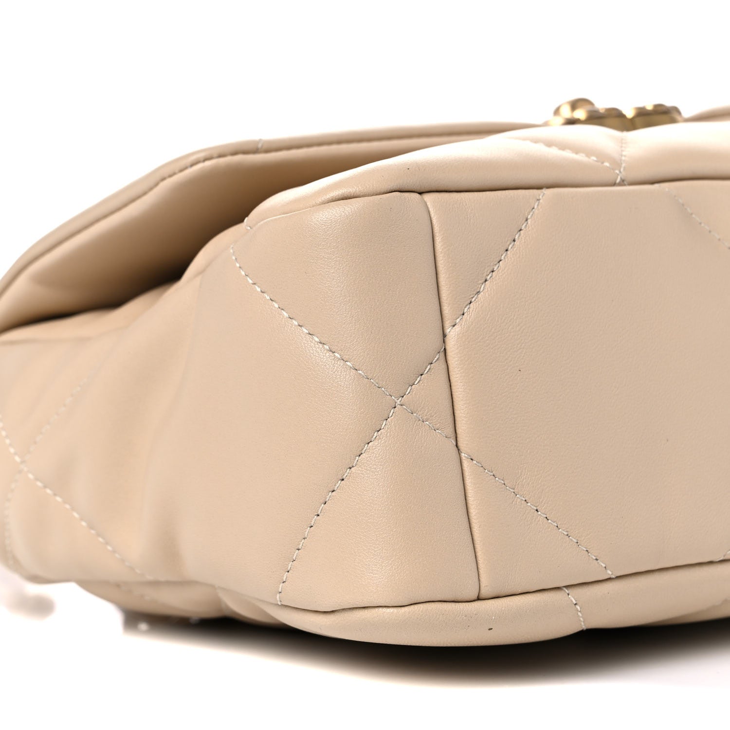Chanel Lambskin Quilted Medium Chanel 19 Flap Light Beige 8 of 9