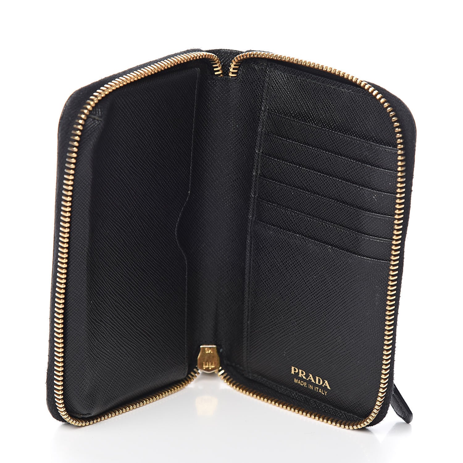 Prada Saffiano Phone Wristlet Wallet Black 5 of 7