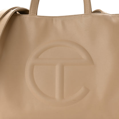 Telfar Vegan Leather Medium Shopping Bag Cream 8 of 11