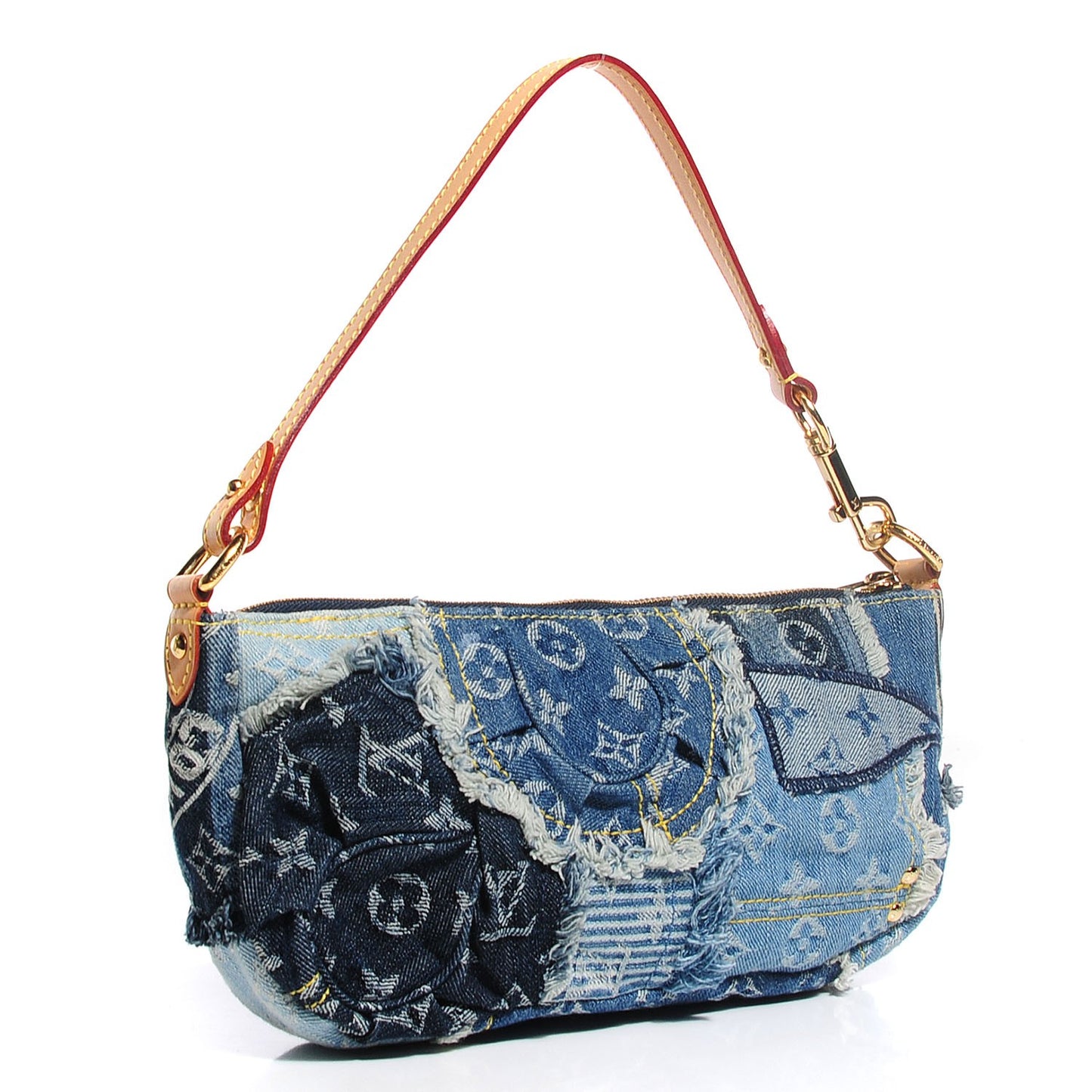 Denim Patchwork Pouchy Blue