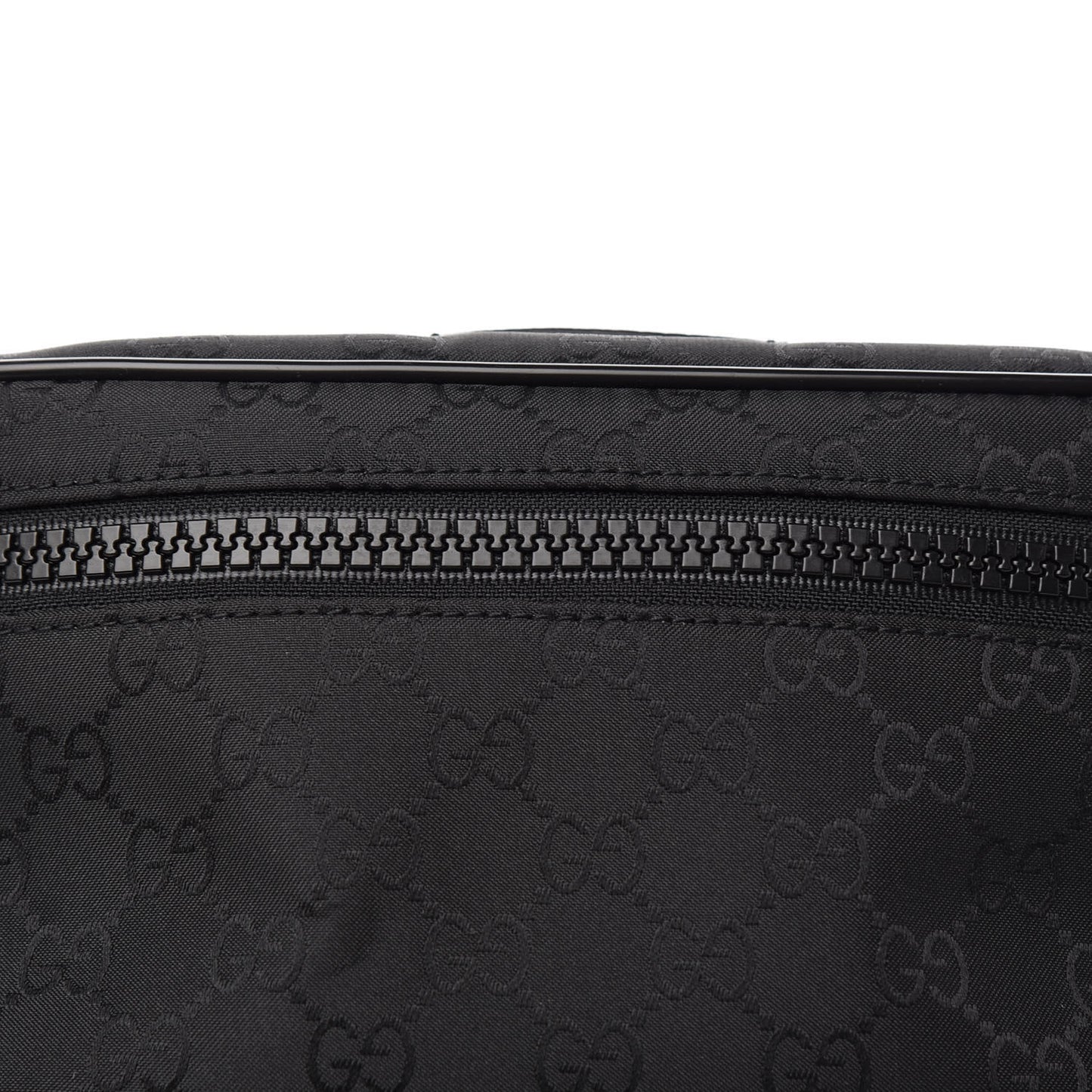 Nylon Monogram Fanny Pack Belt Bag Black