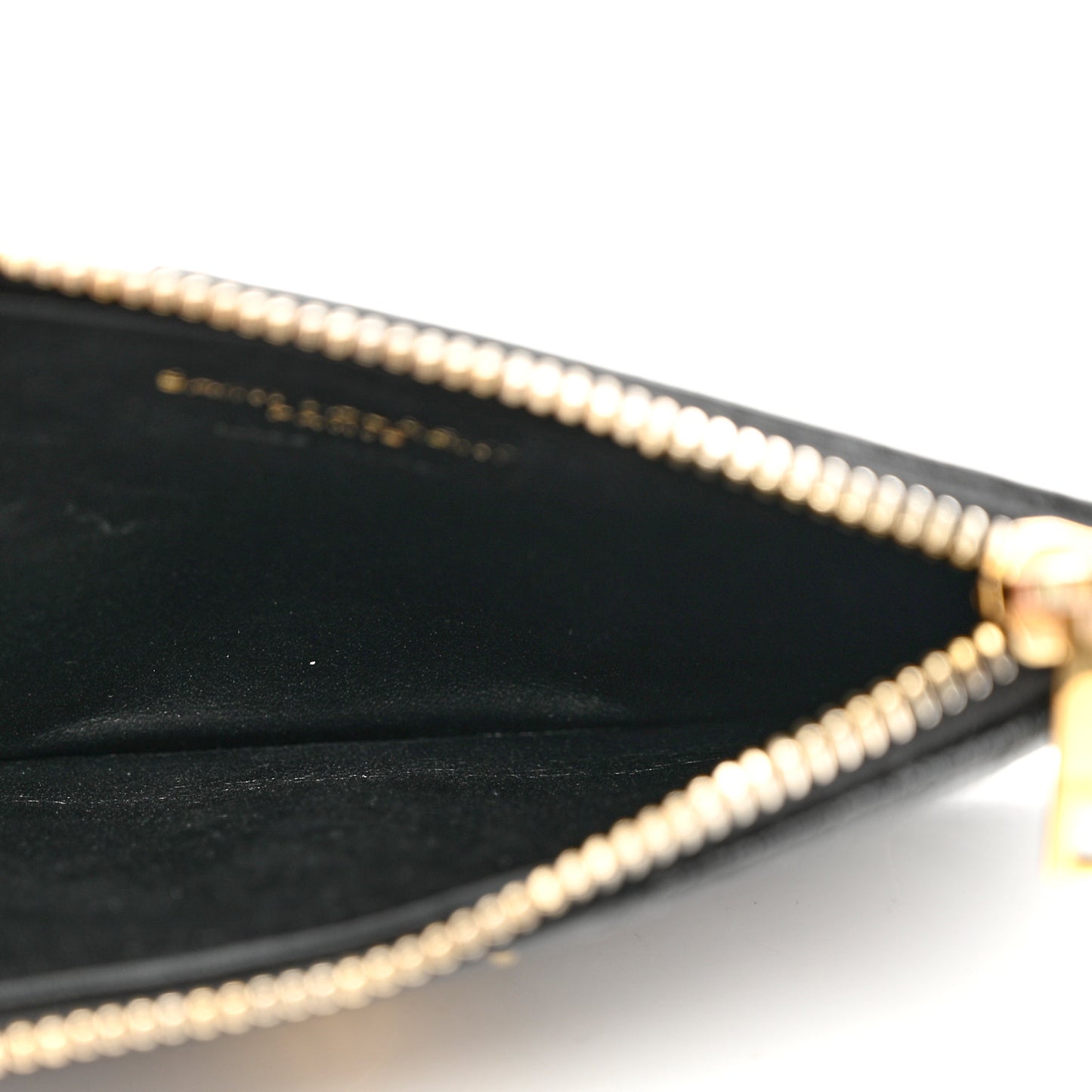 Grain De Poudre Matelasse Chevron Monogram Fragments Zippered Card Case Black