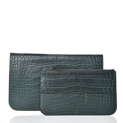 Hermes Matte Alligator Dogon Combined Wallet Vert Fonce 3 of 12