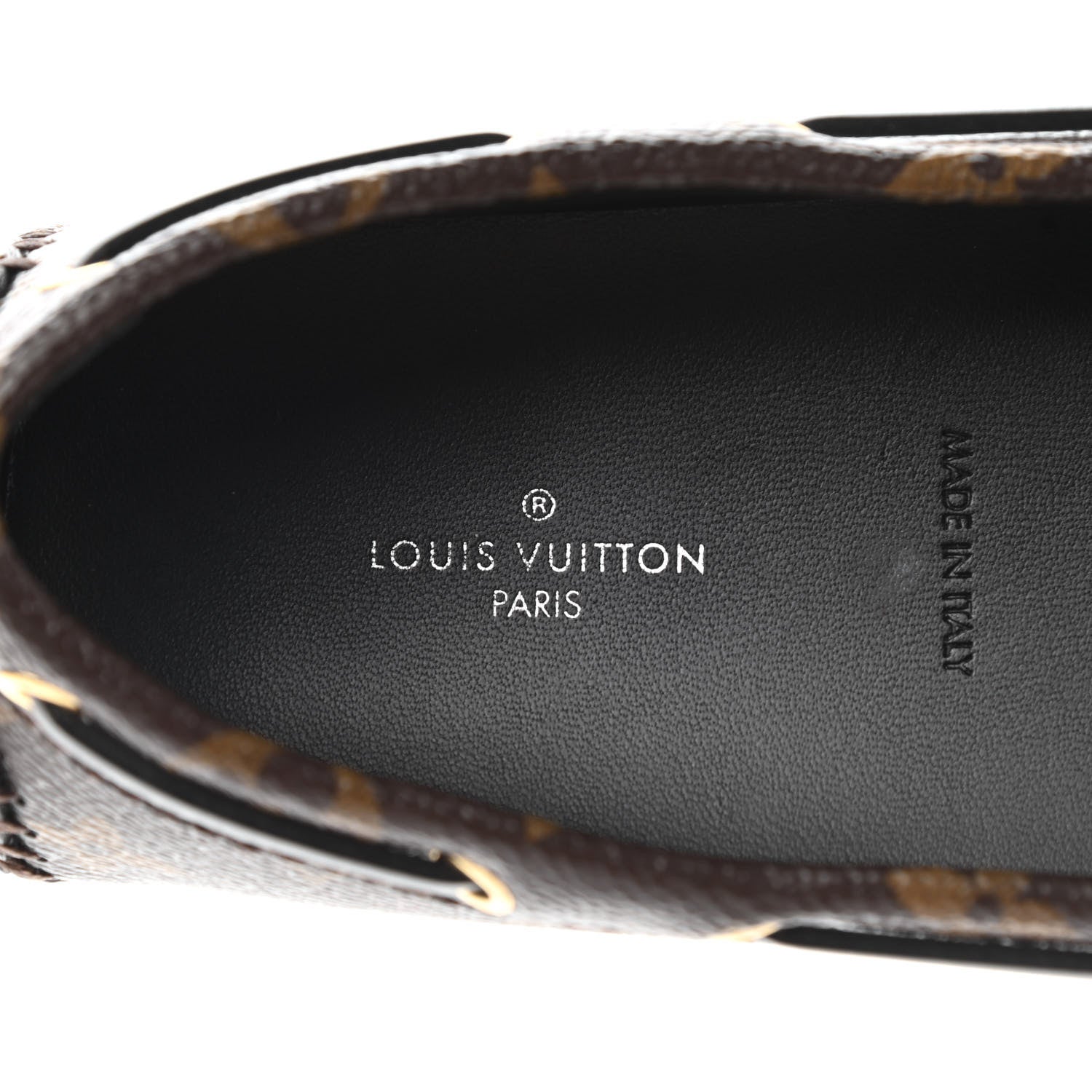 Louis Vuitton Monogram Mens Arizona Car Shoe Moccasin Loafers 39 Macassar 7 of 10
