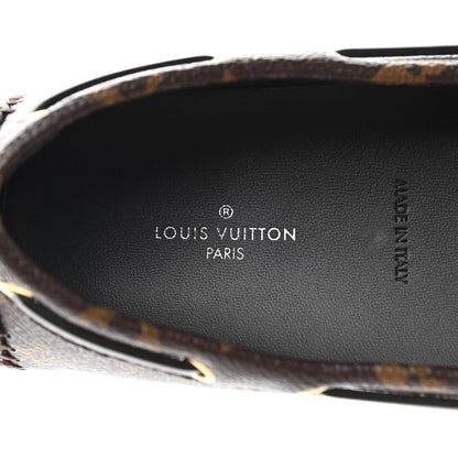 Louis Vuitton Monogram Mens Arizona Car Shoe Moccasin Loafers 39 Macassar 7 of 10